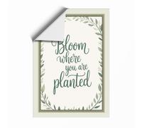 Bloom Where You Are Planted Minimalist Unframed Wall Art Print A3 (42×29.7cm), Wall Decor for Living Room, Bedroom, Office & Home, Art Gift