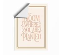 Bloom Where You Are Planted Typography Unframed Wall Art Print A4 (29.7×21cm), Wall Decor for Living Room, Bedroom, Office & Home, Art Gift