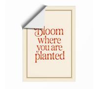 Bloom Where You Are Planted Vintage Unframed Wall Art Print A1 (84.1×59.4cm), Wall Decor for Living Room, Bedroom, Office & Home, Art Gift