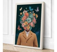 Bloom Where You Grow Canvas Wall Art Print 18x12 Inch (46 x 30 cm)