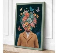 Bloom Where You Grow Canvas Wall Art Print 18x12 Inch (46 x 30 cm)