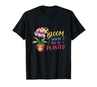 Bloom Where You’re Planted Orchid Lover Flower Gardener T-Shirt