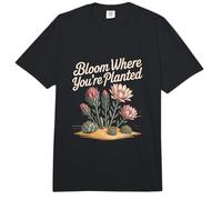 Bloom Where You’re Planted Succulent Flowers Comfort Colors Adult Heavyweight T-Shirt