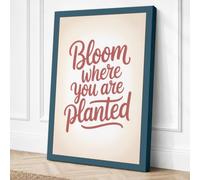 Bloom Where You're Planted Canvas Wall Art Print 18x12 Inch (46 x 30 cm)