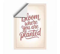 Bloom Where You're Planted Typography Unframed Wall Art Print A3 (42×29.7cm), Wall Decor for Living Room, Bedroom, Office & Home, Art Gift