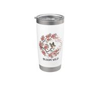 Bloom Wild Spring Bird Quote Cherry Blossom Lover Flight NAT Stainless Steel Insulated Tumbler