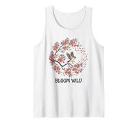 Bloom Wild Spring Bird Quote Cherry Blossom Lover Flight NAT Tank Top