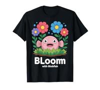 Bloom with Blobfish Cute Floral Blobfish Design T-Shirt