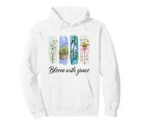 Bloom With Grace Pastel Garden Flowers Art Pullover Hoodie