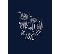 Bloom with Grace: Wide Ruled Notebook with Field Line