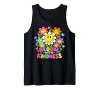 Bloom with Kindness Happy Flowers Retro Positive Tank Top