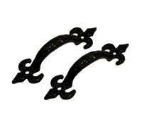 Blooma Black Antique Effect Cast Iron Gate Pull Handle, Pack Of 2