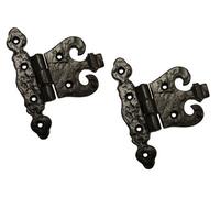 Blooma Black Antique Effect Malleable Iron Gate Hinge (L)60mm, Pack Of 2