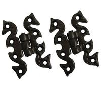 Blooma Black Iron Gate Hinge (L)70mm, Pack Of 2