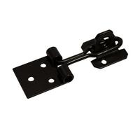 Blooma Black Steel Hasp & Staple, (L)76mm (W)28mm
