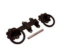 Blooma Black Steel Ring Gate Latch, (L)152mm