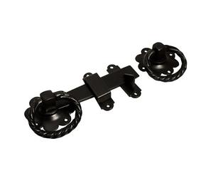 Blooma Black Steel Ring Gate Latch, (L)152mm