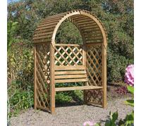Blooma Chiltern Round Top Arbour, (H)1990mm (W)1340mm (D)800mm - Assembly Required