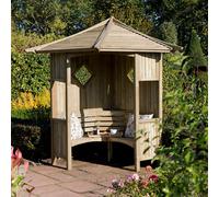 Blooma Elegant Corner Arbour, (H)2500mm (W)1730mm (D)1730mm - Assembly Service Included