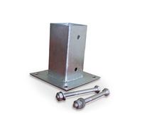 Blooma Plate Steel Post Support (L)90mm (W)90mm