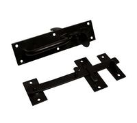 Blooma Suffolk Black Steel Gate Latch, (L)45mm
