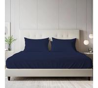 BloomBedding 100% Egyptian Cotton 400 Thread Count King Size Fitted Sheet - 40cm Deep Pocket - Hypoallergenic, Durable & Soft With Resilient Elastic Corners For Secure Fit