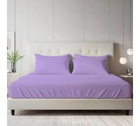 BloomBedding 100% Egyptian Cotton 400 Thread Count King Size Fitted Sheet - 40cm Deep Pocket - Hypoallergenic, Durable & Soft With Resilient Elastic Corners For Secure Fit