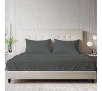 BloomBedding 100% Egyptian Cotton 400 Thread Count King Size Fitted Sheet - 40cm Deep Pocket - Hypoallergenic, Durable & Soft With Resilient Elastic Corners For Secure Fit