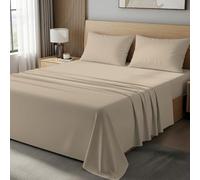 BloomBedding 100% Egyptian Cotton 400 Thread Count Single 3PC Flat Sheet Set - Skin Safe & Durable With Nicely Stitched Corners With Pillowcases 2Pack