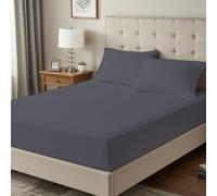 BloomBedding 100% Egyptian Cotton 400 Thread Count Super King Fitted Sheet - 35cm Deep Pocket - Skin Safe, Hypoallergenic & Soft With Resilient Elastic Corners For Secure Fit