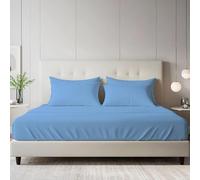 BloomBedding 100% Egyptian Cotton 400 Thread Count Super King Fitted Sheet - 40cm Deep Pocket - Hypoallergenic, Durable & Soft With Resilient Elastic Corners For Secure Fit