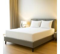 BloomBedding 100% Egyptian Cotton 400TC 3PC King Size Fitted Sheet Set, 40cm Deep Pocket