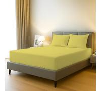 BloomBedding 100% Egyptian Cotton 400TC 3PC Super King Fitted Sheet Set, 40cm Deep Pocket