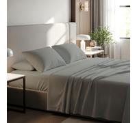 BloomBedding 400 Thread Count King Size Flat Sheet 100% Egyptian Cotton Gentle & Airy Bed Sheet
