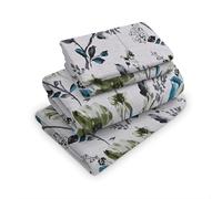 BloomBedding 4PC Bed Sheet Set | 1x Elasticated Corners Fitted Sheet 1x Neatly Stitched Edges Flat Sheet With Soft Matching Pillowcases 2 Pack Cozy & Easy To Wash