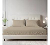 BloomBedding Fitted Sheet King Size, Deep Pocket 40cm, Bottom Sheets, 400 Thread Count 100% Egyptian Cotton, OEKO-TEX Certified, Lightweight and Fade Resistant Fitted King Size Bed Sheet