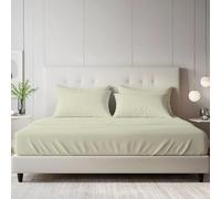 BloomBedding Fitted Sheet King Size, Deep Pocket 40cm, Bottom Sheets, 400 Thread Count 100% Egyptian Cotton, OEKO-TEX Certified, Lightweight and Fade Resistant Fitted King Size Bed Sheet