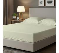 BloomBedding King Size Fitted Sheet 400 Thread Count 100% Egyptian Cotton 25cm Deep Pocket Fitted Sheet King Size Soft & Breathable Sheets