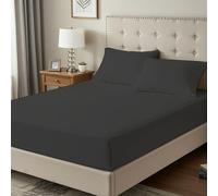 BloomBedding King Size Fitted Sheet 400TC 100% Egyptian Cotton 35cm Deep Pocket Fitted Sheet King Size Soft & Breathable Sheets