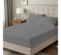 BloomBedding King Size Fitted Sheet 400TC 100% Egyptian Cotton 35cm Deep Pocket Fitted Sheet King Size Soft & Breathable Sheets