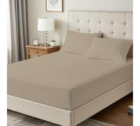 BloomBedding King Size Fitted Sheet 400TC 100% Egyptian Cotton 35cm Deep Pocket Fitted Sheet King Size Soft & Breathable Sheets