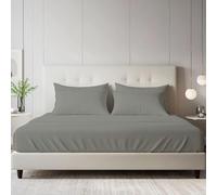 BloomBedding Super King Fitted Sheet 400 Thread Count 100% Egyptian Cotton 40cm Deep Pocket Fitted Sheet Super King Soft & Breathable Sheets