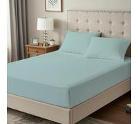 BloomBedding Super King Fitted Sheet 400TC 100% Egyptian Cotton 35cm Deep Pocket Fitted Sheet Super King Soft & Breathable Sheets