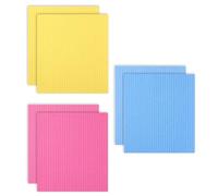 BloomExcellent 6Pcs Eco-Friendly Absorbent Swedish Dish Cloths Sustainable Washable Dishwashing Towels Colorful Sponge Cloth for Kitchen and Household Use