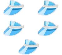 BloomFashion® 5-Piece Unisex 80s Retro Sky Blue Sun Visor Set