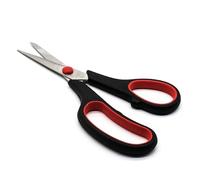 BloomFashion® Easy Soft Grip Sharp Mini Paper Scissors Fine Edge Smooth Cutting Multi-Purpose Stainless Steel Scissor for School Kitchen Office Supplies Red