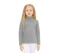 BloomFashion® New Boys Girls Polo Neck Jumper | Unisex Kids Long Sleeve Tops Turtle Roll Neck T-Shirt Ribbed High Mockneck Jumpers for Children Age 2-13 Years Grey 9-10 Years