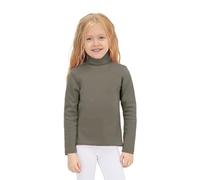 BloomFashion® New Boys Girls Polo Neck Jumper | Unisex Kids Long Sleeve Tops Turtle Roll Neck T-Shirt Ribbed High Mockneck Jumpers for Children Age 2-13 Years Khaki 9-10 Years