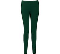 BloomFashion® Women's Plain Stretchy Legging Full Length Elasticated Waist Jersey Pants - Ladies Plus Size Soft Comfortable Viscose Yoga Gym Tights Leggings Bottle Green, 20-22