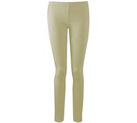 BloomFashion® Women's Plain Stretchy Legging Full Length Elasticated Waist Jersey Pants - Ladies Plus Size Soft Comfortable Viscose Yoga Gym Tights Leggings Cream, 24-26